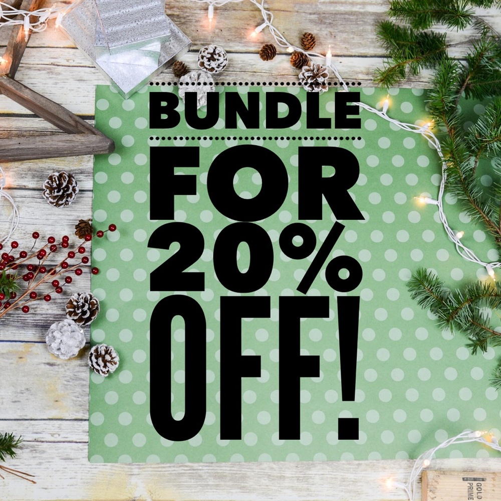 Bundle 3 items for 20% off!